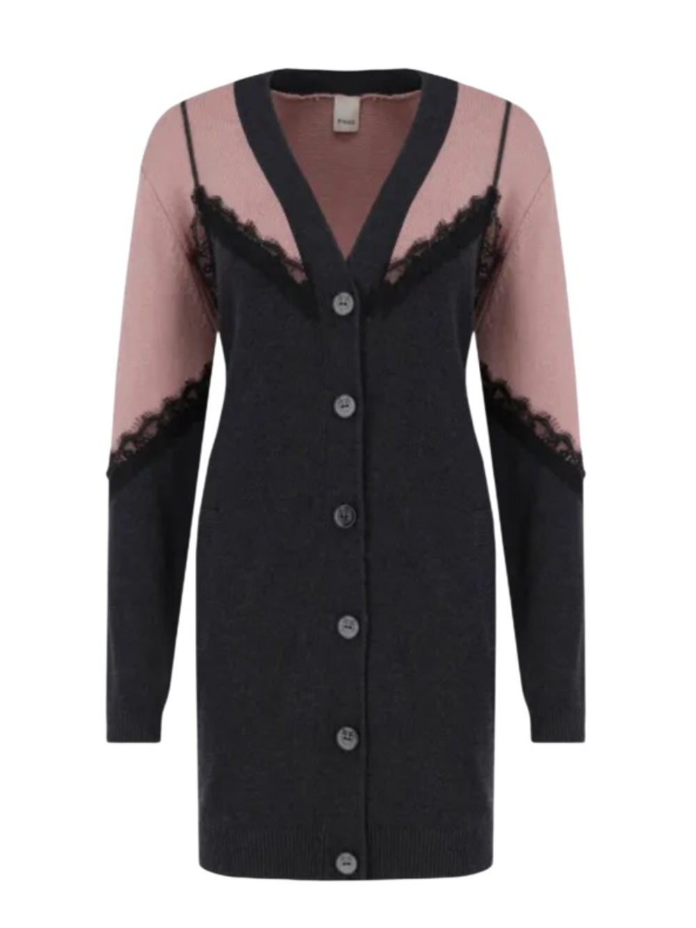 Pinko Alsobia Lingerie Lace Slip Cardigan